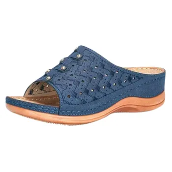 

Summer Women Slippers Open Toe Comfy Sandals Casual Wedges Non-Slip Large Size Slippers Slides Ladies Sandals Zapatos Mujer
