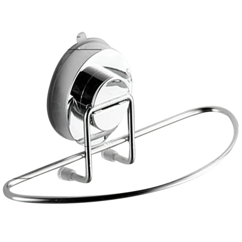 1Pc Suction Cup Towel Rack Bathroom Stainless Steel Ring Towel Rack Kitchen Lavatory Shelf with Toweles Bar Towel Holder
