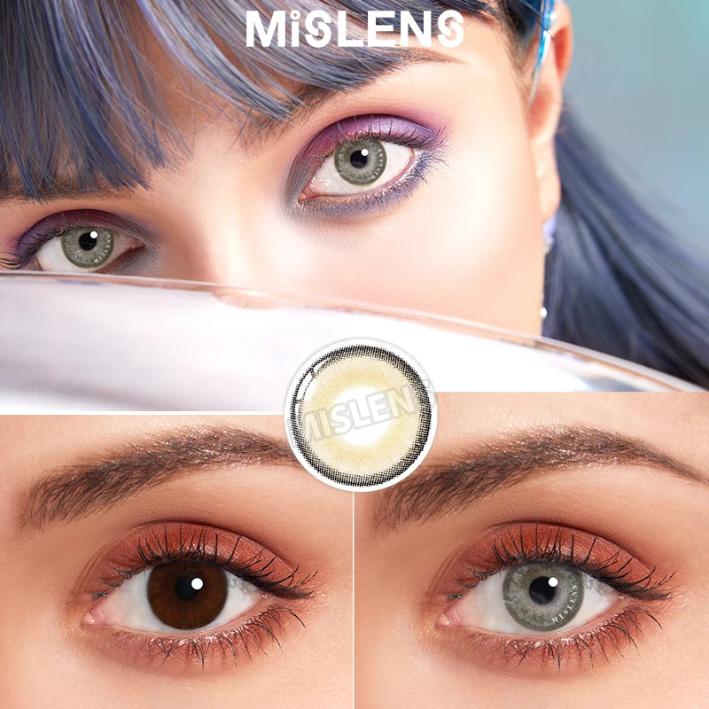 

Mislens 1pair(2pcs) Contact Lenses Colored Contact Lenses for Dark Eyes Colored Lens Yearly Colorful Beauty Eye Contact Lenses