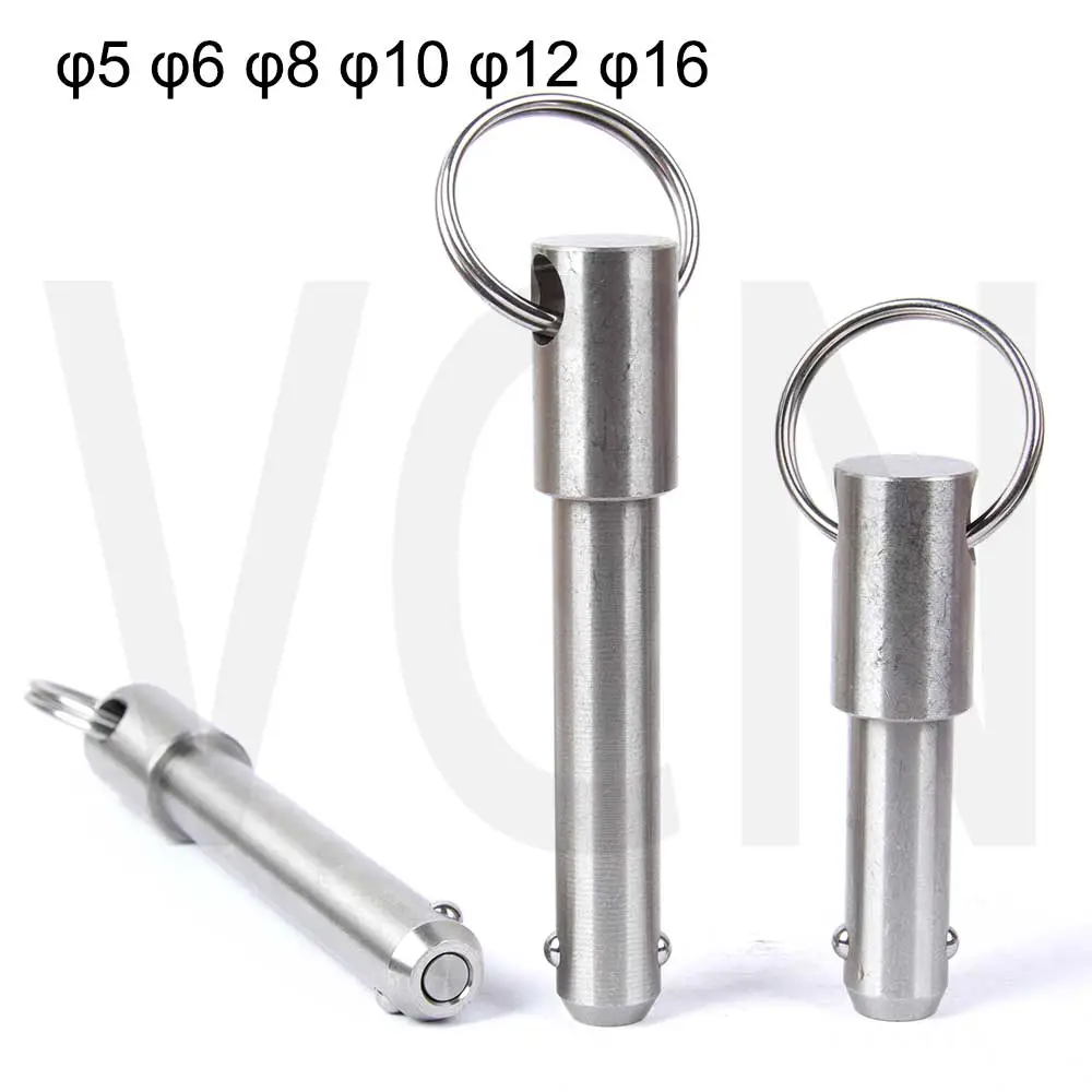 Lock Quick Release Pin Puch Botton Ring Dia 10mm Locking Pins Tool Parts 