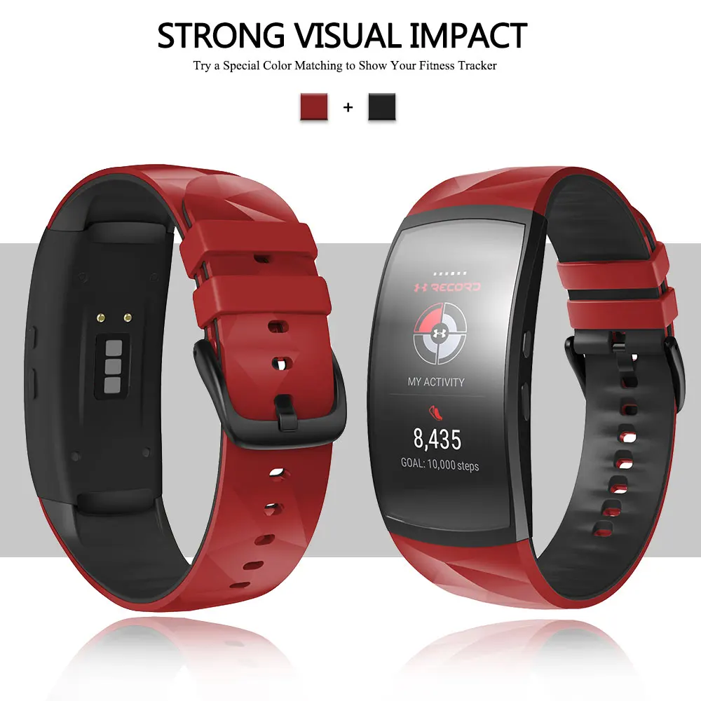 Pesimista consultor Simular ANBEST Correa de silicona para reloj Samsung Gear Fit 2 Pro, Compatible con  SM R360|Correas de reloj| - AliExpress