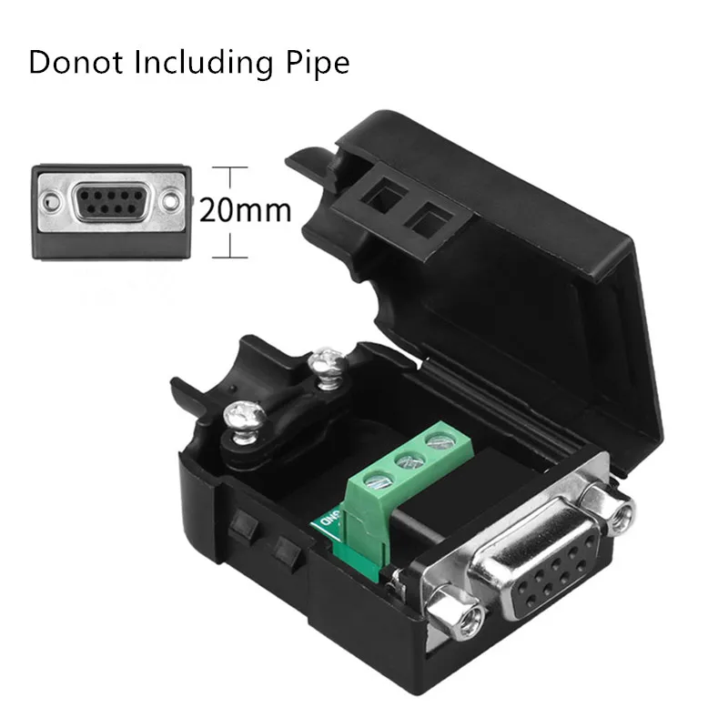 Female Nut 20mm B 9Pin D sub разъем DB9 COM RS232 передачи-Бесплатные Сигналы терминалы мужской/женский разъем Solderless - Цвет: Female Nut 20mm B