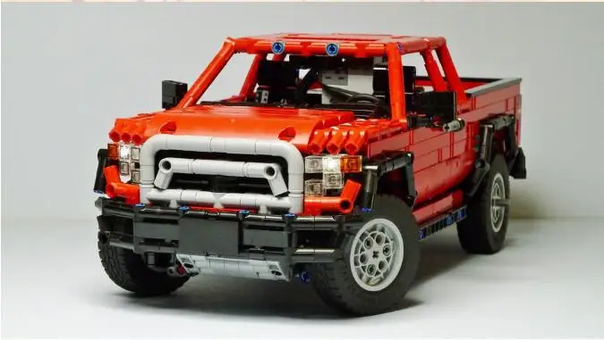 MOC RC двигатель мощность функция кран Аракава 4X4 пикап грузовик техника MOC-25520 наборы строительные блоки кирпичи diy игрушка подарок