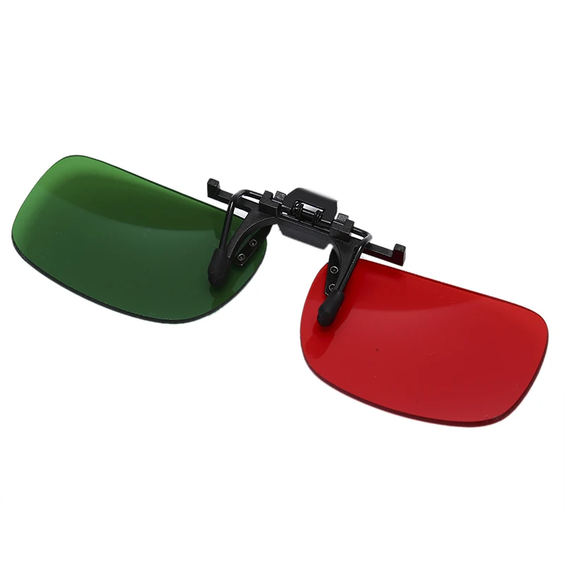 2x Red and Cyan Glasses Fits over Most Prescription Glasses for 3D Movies, Gaming and TV (1x Clip On ; 1x Anaglyph style)