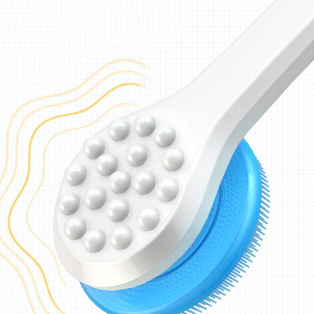 Exfoliating Body Massage Shower Brush Soft Bristle Long Handle Shower Bath Brush Back Scrubber Non-slip SPA Body Skin Care Tool