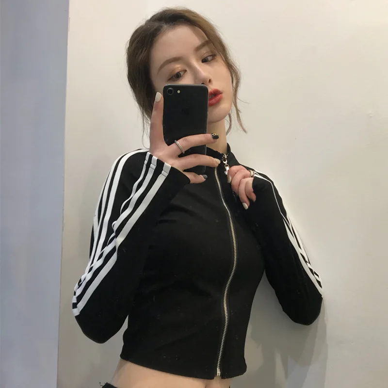 На молнии, длинный рукав, для йоги рубашка Бесшовные спортивный верхняя одежда для девочек, стильные рубашки-поло Для женщин пальто для фитнеса Беговая Спортивная Куртка Топы