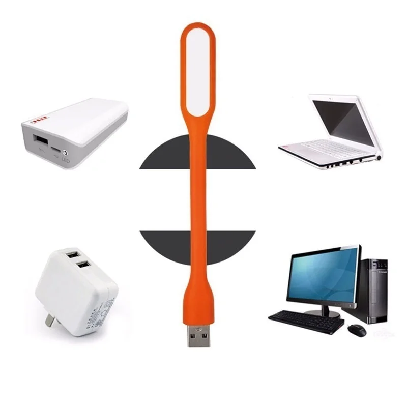 Гибкий ультра яркий мини светодиодный USB светильник для чтения, компьютерная лампа для ноутбука, ПК, внешний аккумулятор, мини светодиодный светильник