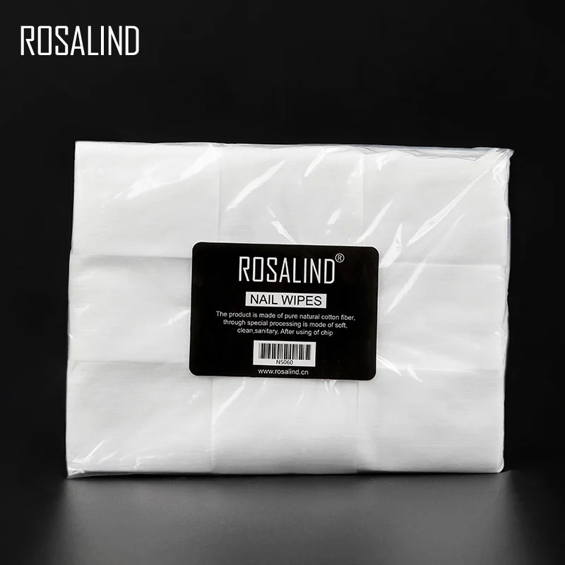 ROSALIND безворсовые салфетки для ногтей, обезжириватель, 900 шт./лот, салфетки для снятия лака, хлопок, обезжиривание, инструмент для маникюра - Цвет: NAIL WIPES