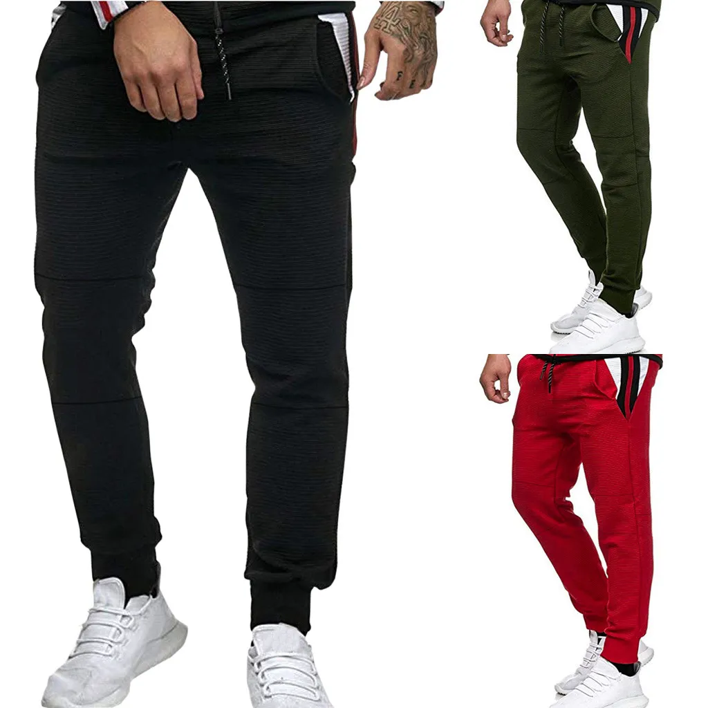 Pantalones hombre мужские повседневные спортивные штаны для фитнеса, бодибилдинга, с карманами, полной длины, calca masculina
