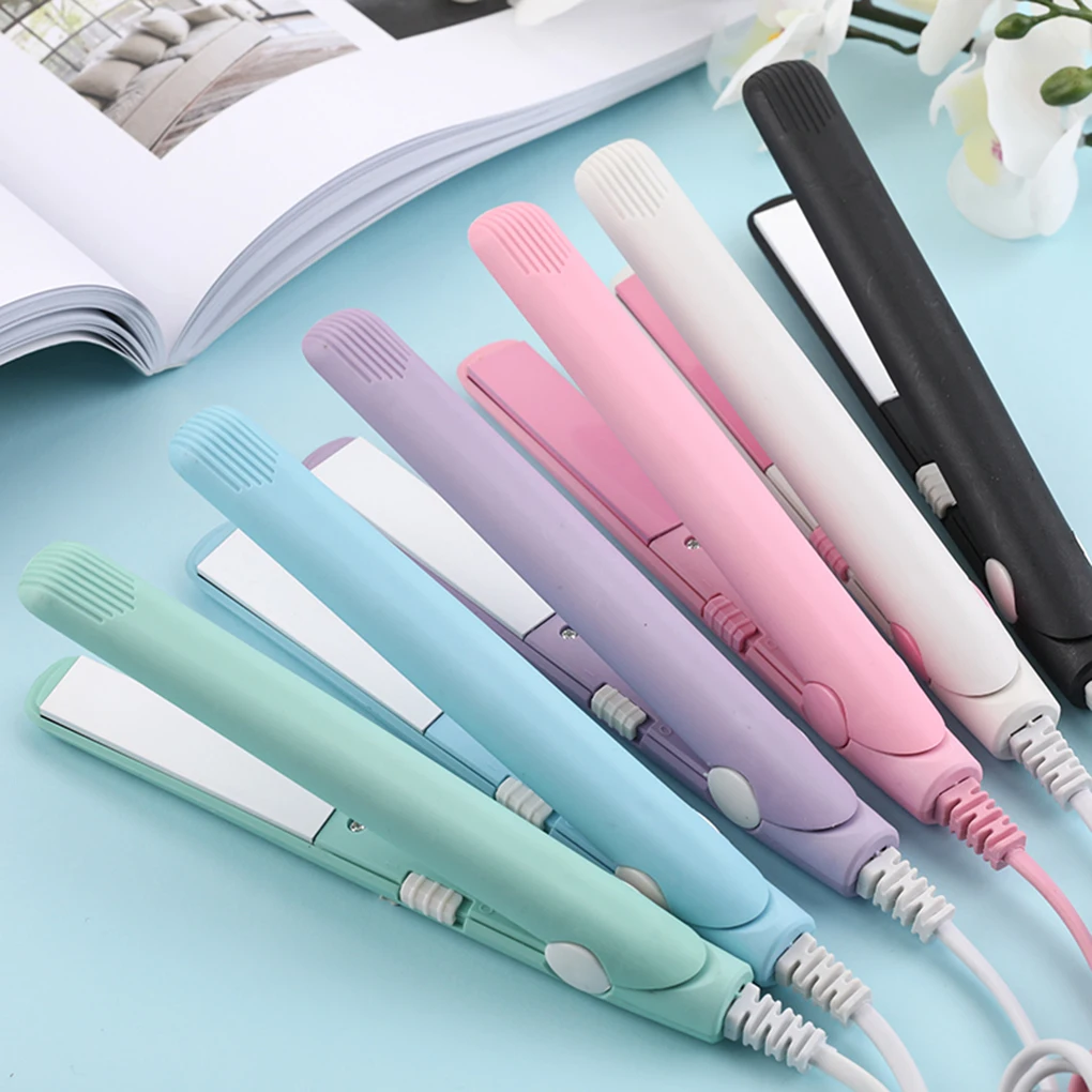 Mini Hair Straightener Portable Travel Curling Hair Clipper Boxed Hair Crimper Ceramic Hair Straightener Flat Clips Curly Brush ceramic brush washer ink dish inkwell calligraphy painting tray oil water stationery flusher