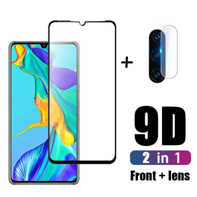2 в 1 закаленное стекло объектив для камеры huawei P30 lite P20 Pro Защитное экрана Защитная