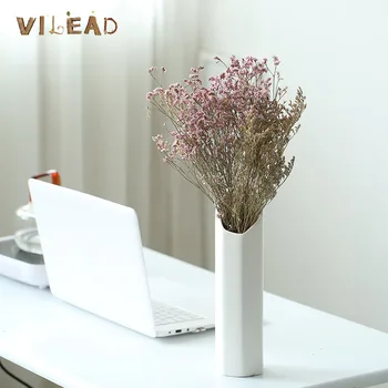

VILEAD 3 Styles White Ceramic Vase Creative Porcelain Living Room Flower Vase Table Dining Hydroponic Vase Home Decoration