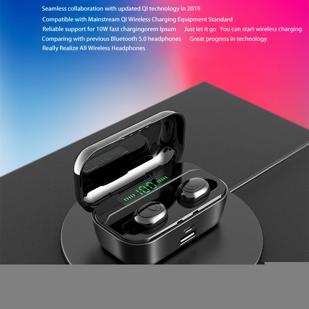 G6s Bluetooth 5,0 наушники TWS беспроводной громкой связи Бас Наушники Водонепроницаемая гарнитура с микрофоном зарядная коробка