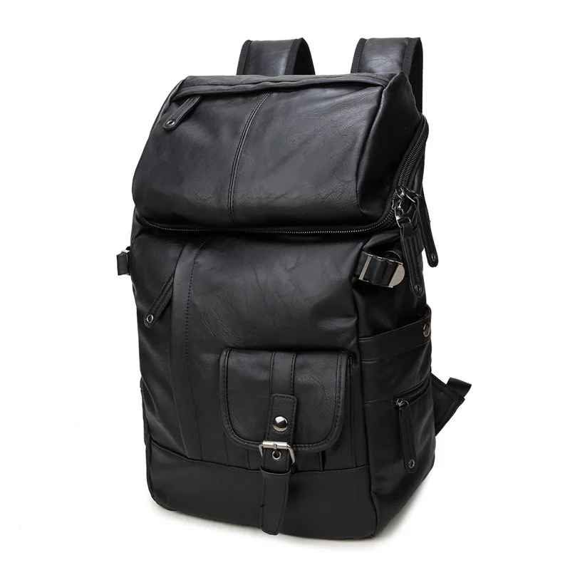 

Fashion PU Backpack Large Capacity Men Hide Substance Business Backpack Manufacturers Customizable Logo Korean-style New Style C