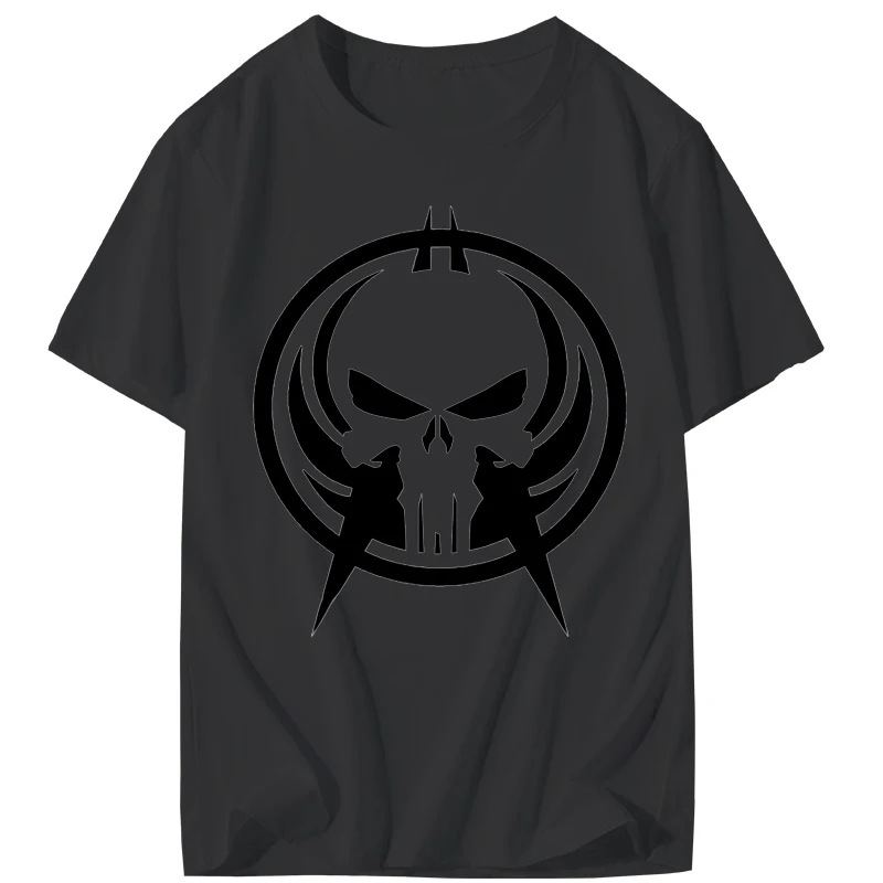stranger things t shirt Marvel Punisher Skull Gothic Black Hip Hop T-Shirt God Trials Our Enemies Funny | Мужская одежда