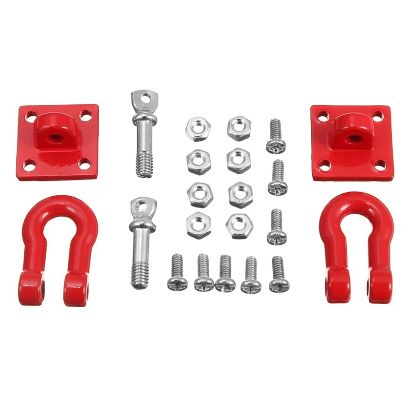 

IG-2Pcs Metal Front Rear Bumper Rescue Trailer Hook & Mount Set for Wpl Rc Car Truck Light Weight Cool and Attractive Durable Pa