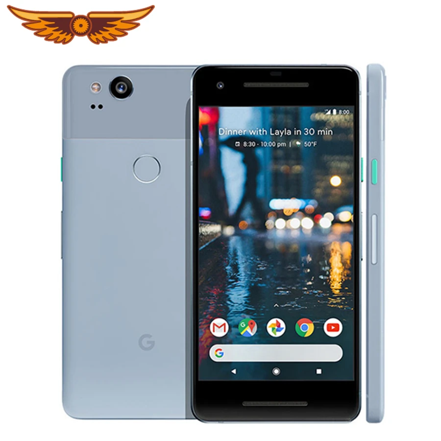 Разблокированный сотовый телефон Google Pixel 2 экран 100% дюйма Восьмиядерный