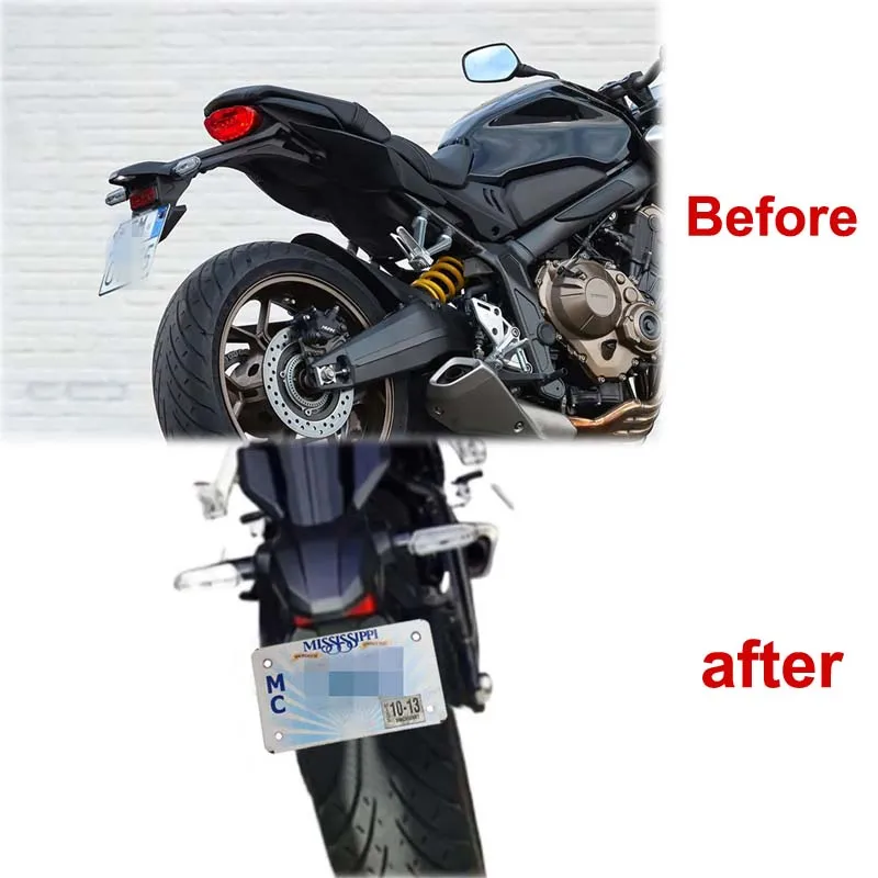 Для Honda CBR650R CB650R держатель номерного знака задний хвост аккуратный держатель номерного знака Кронштейн Fender Eliminator черный