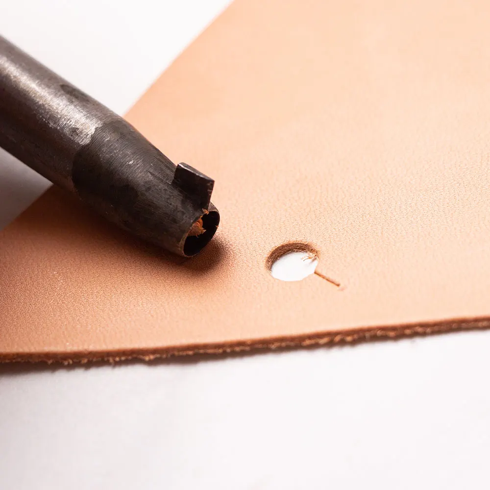 junetree shapes Hole Punch Cutter Belt Watch Band Gasket Hollow Leather Tool 6 sizes choose Flat Hole Punch Maker Cutter Chisel