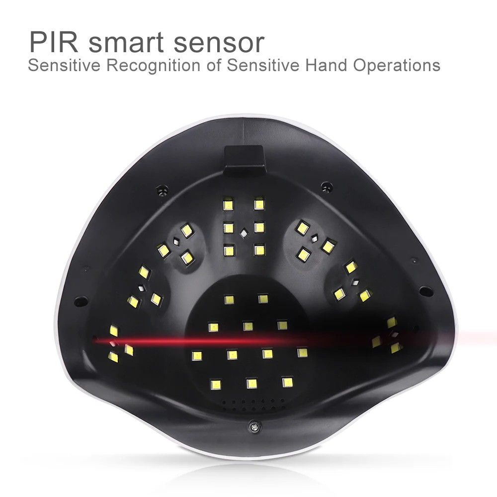 Новейшая мощная гелевая лампа мощностью 120 Вт, 33 светодиода, УФ-лампы для быстрого лечения, Сушилка для ногтей с большим помещением и таймером, смарт-сенсорные инструменты для ногтей