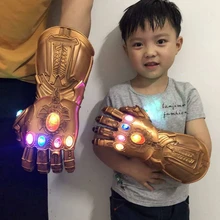 Thanos Infinity Gauntlet Light Glove Superhero Cosplay Gloves LED Kids Adult Carnival Costume Halloween props
