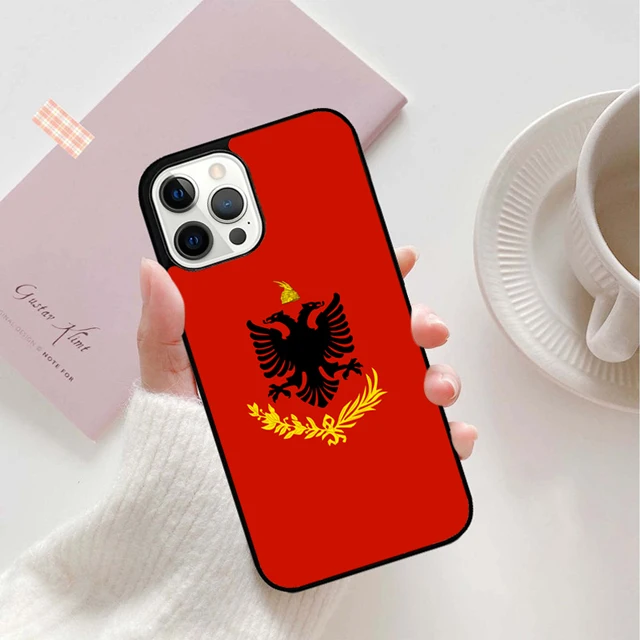 Albania Albanians Flag Phone Case Back Cover for iPhone 13 11 12 Pro Max mini XS XR X 8 Plus 7 SE 2020 6S 5S Coque Shell case for iphone 13  iPhone 13