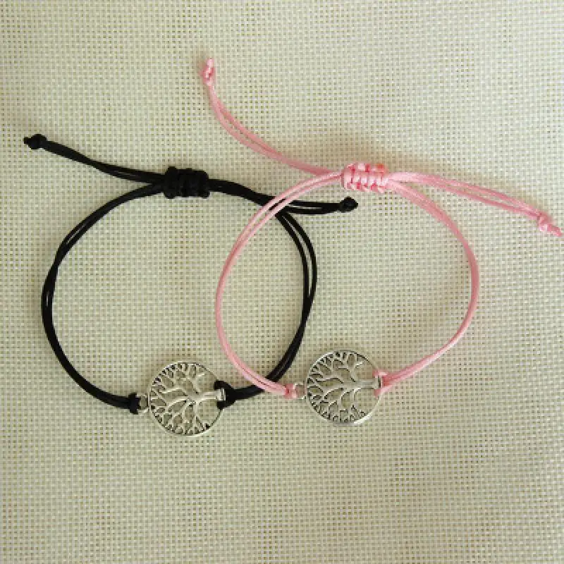 2 шт. новейший серебряный цвет Дерево жизни браслеты с подвесками для женщин