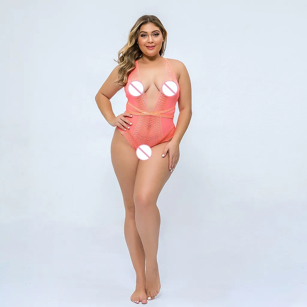 Сексуальное женское нижнее белье Babydoll, новинка, женское кружевное боди с глубоким v-образным вырезом, ремень, крест, открытая спина, костюм lingerieсe, женское нижнее белье