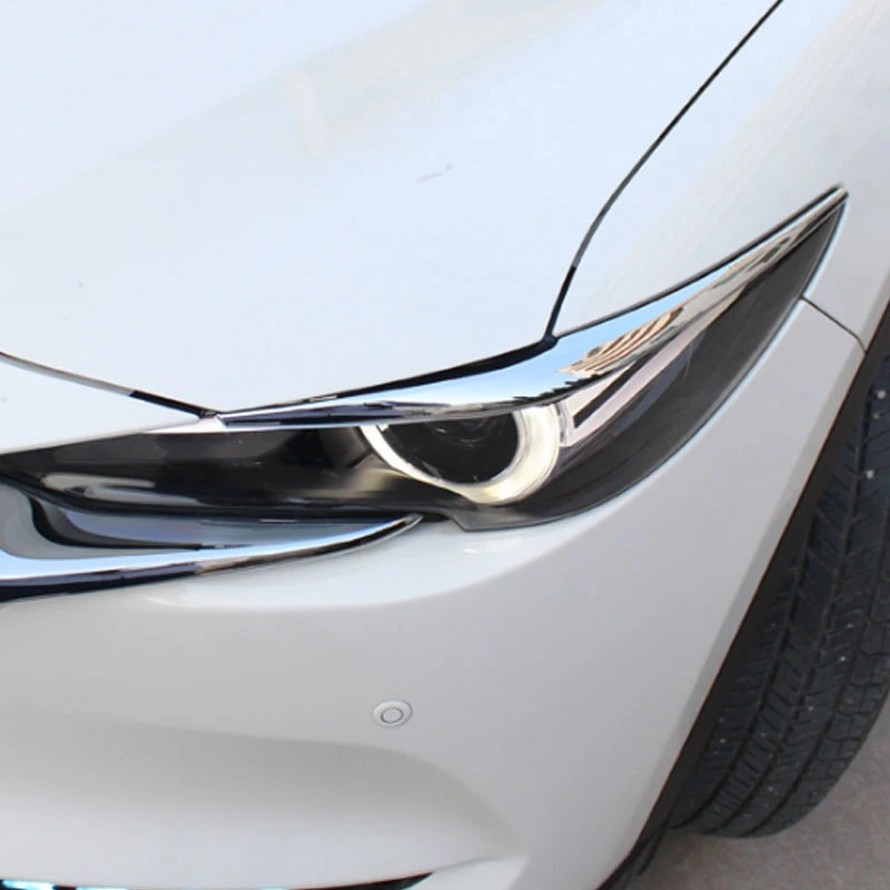 Pcmos ABS хром передние веки брови фары Крышка Накладка для Mazda CX-5 CX5- внешний хромированный Стайлинг лампы капоты