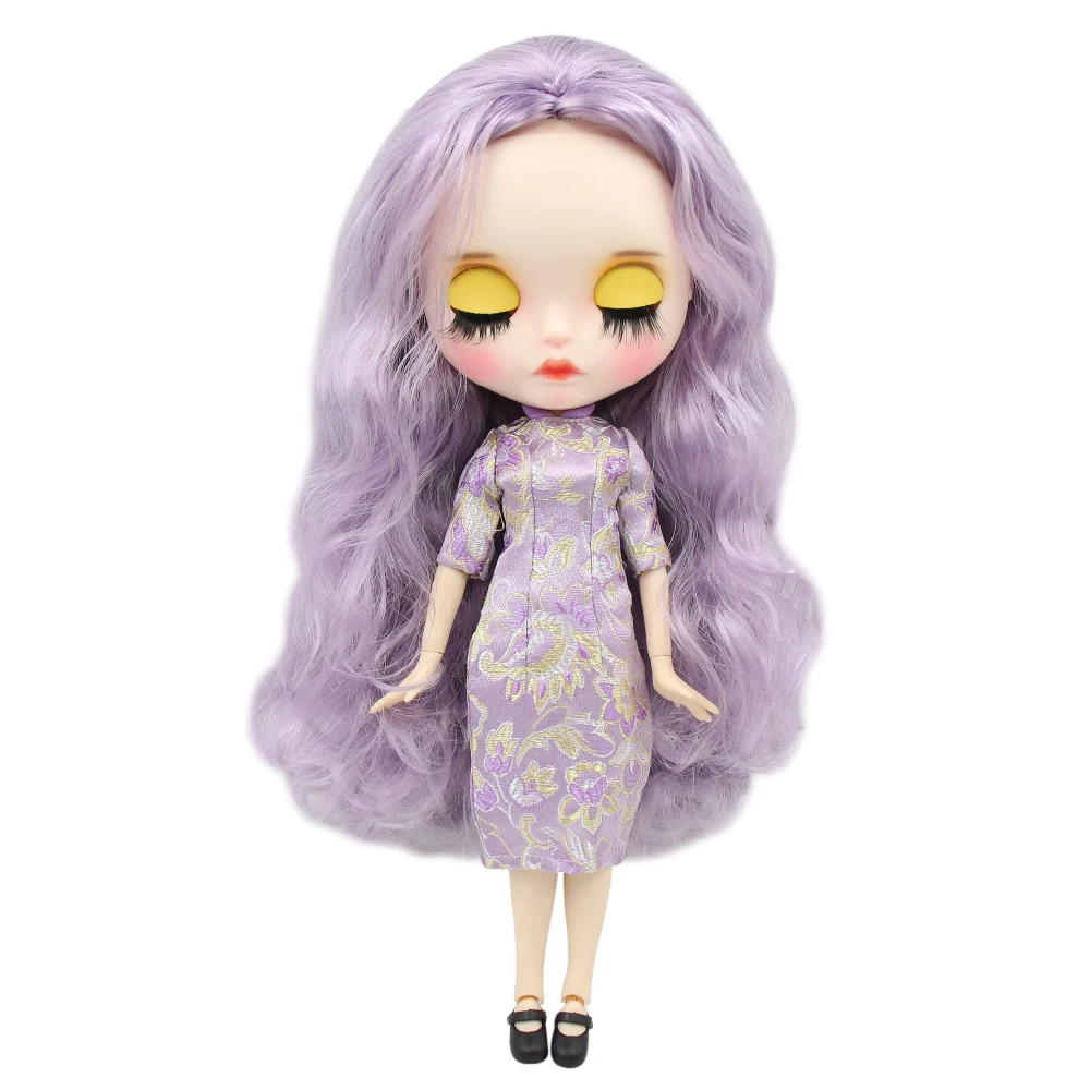Фабрика blyth кукла 1/6 bjd шарнир тела белая кожа резные губы матовое лицо с бровей индивидуальные лицо сонные глаза
