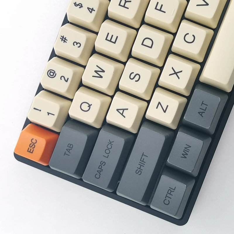 Синий бежевый оранжевый краситель Sub 64 68 толстый брелок PBT OEM профиль колпачки для