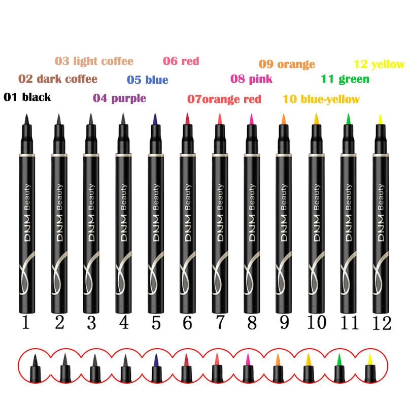 Новая цветная ручка для теней для век 12 цветов прочная водонепроницаемая вспышка тени для век портативные глаза для девочек анти-stun Косметика TSLM2