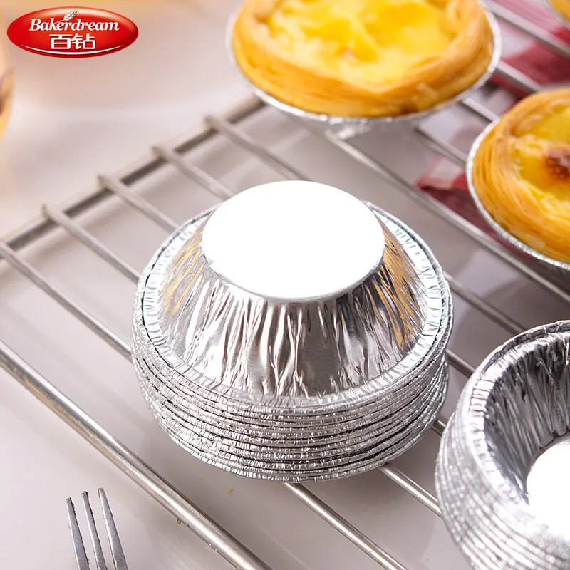 100pcs Bakerdream 10/20 штук одноразовые Алюминий Фольга мини-пирог кекс сковороды яичный пирог формы для выпечки чашки для выпечки, формы для выпечки олова 125 мл - Цвет: 100pcs