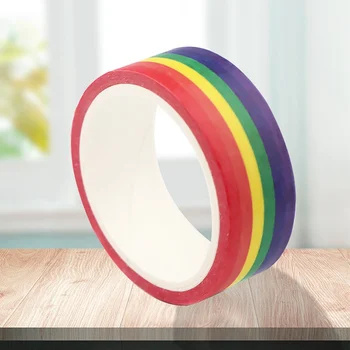 

New Rainbow And Paper Tape Hand Account DIY Decorative Album Adhesive Tape Horizontal Stripes Vertical Paper And Paper Tape