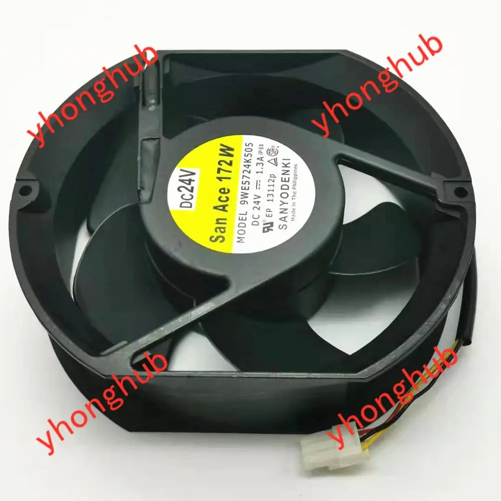 Sanyo Denki 9WE5724K505 Сервер охлаждающий вентилятор DC 24V 1.3A 172x150x51 мм 3 провода