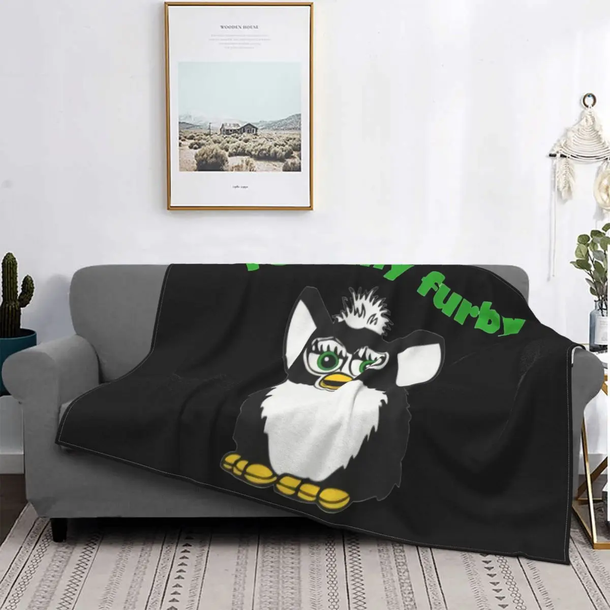 Feel My Furby 2021 Pop Promotion Vacation More Colors Top Male Personality Interested Pictures Flannel Blanket | Дом и сад