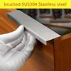 Black Silver brushed mirror Hidden Cabinet Handles Stainless steel  Kitchen Cupboard Pulls Drawer Knobs  Furniture Handle ► Photo 3/6