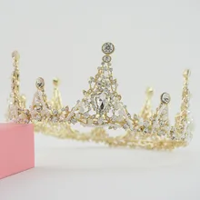 Европейский стиль невесты Свадьба Винтаж барокко дворец большой Корона головной убор Королева Корона студия торжественное платье свадебное платье волос Ac