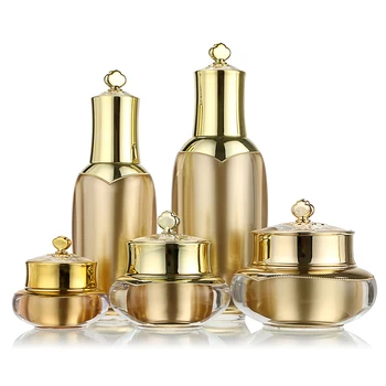 

5 size empty Cream bottle Crown shape Plastic Refillable Container Makeup Lotion Cosmetic Pot Travel Cream M02399 Jar T0A0