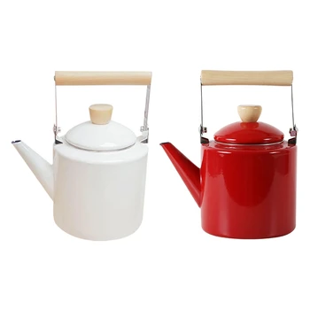 

Enameled Kettle Japanese Style Teapots 2 Litre for Halogen Most Stovetops Kungfu Tea Pots