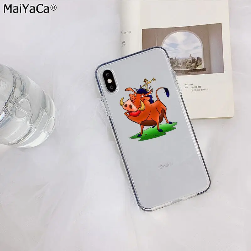 MaiYaCa Король Лев Лучший Прозрачный чехол для телефона для Apple iphone 11 pro 8 7 66S Plus X XS MAX 5S SE XR Чехол для мобильного телефона s