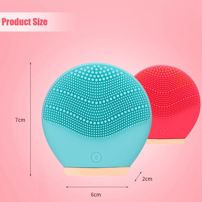 Electric Vibration Facial Cleansing Brush Skin Remove Blackhead Pore Cleanser Waterproof Silicone Face Massager For Women