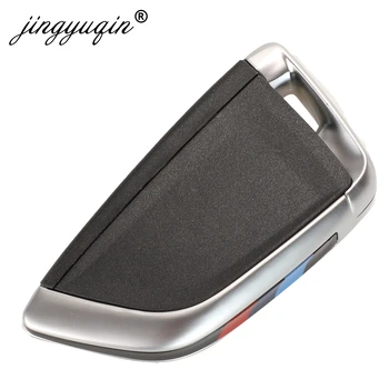 Keyforkess 4 Pulsante Smart Card Chiave Dell'automobile di Caso di Shell Per BMW 1 2 7 Serie X1 X5 X6 X5M X6M F Classe Fob Chiave A Distanza Della Copertura di Inserimento Lama - Jingyuqin 4 Pulsante Smart Card Chiave Dell automobile di Caso di Shell Per BMW 1