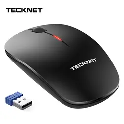 TeckNet 2,4 г USB беспроводная мышь для портативных ПК компьютер оконные рамы Mac Linux Vista Macbook, Nano приемник, 18 месяцев срок службы батареи