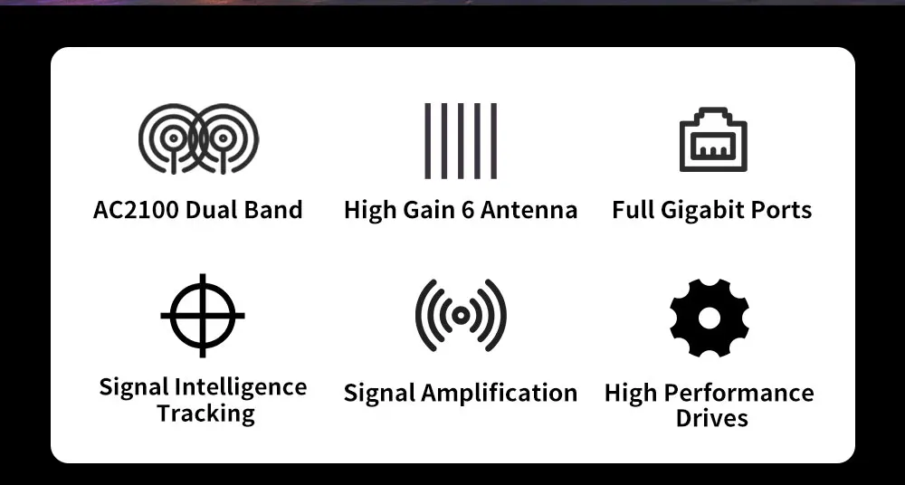 amplifier hotspot wifi AC23 AC2100 Không Dây Gigabit 10/100/1000M Router WiFi Ngôn Ngữ Đa Ngôn Ngữ internet amplifier booster