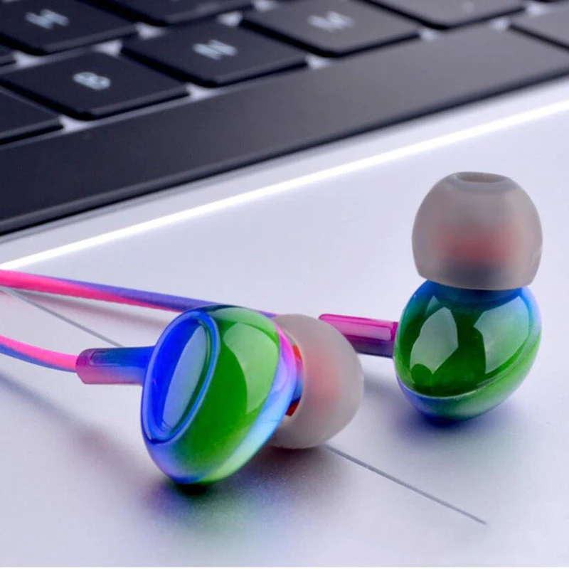 New In-Ear 1.2m Earbuds Headsets Music Earphones Balanced Immersive Bass innovative Color-matched Cord Earsets Drop Ship