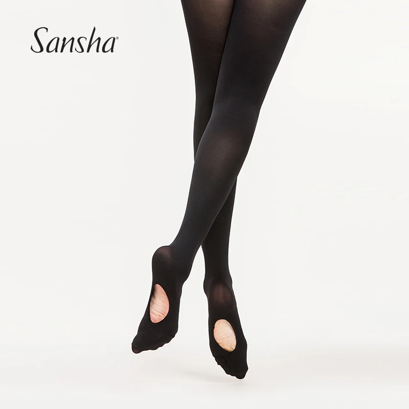 Sansha Professional Girls Adult Convertible Ballet Dance Tights With