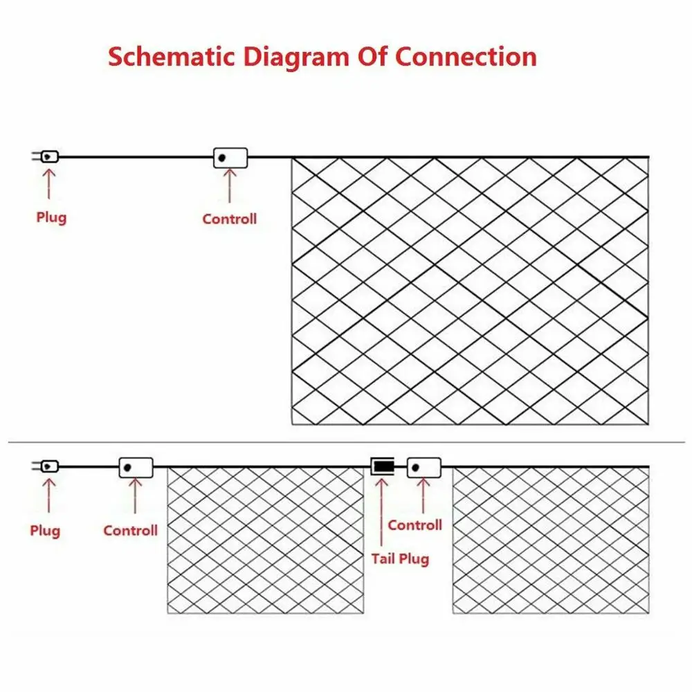 Заглушка 3x2/6x4 м светодиодный светильникгирлянда с сеткой
