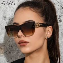 

Oversized Rimless Sunglasses Women 2022 Luxury Brand Fashion Cat Eye Frameless Sun Glasses Female Retro Big Frame Eyewear Ladies