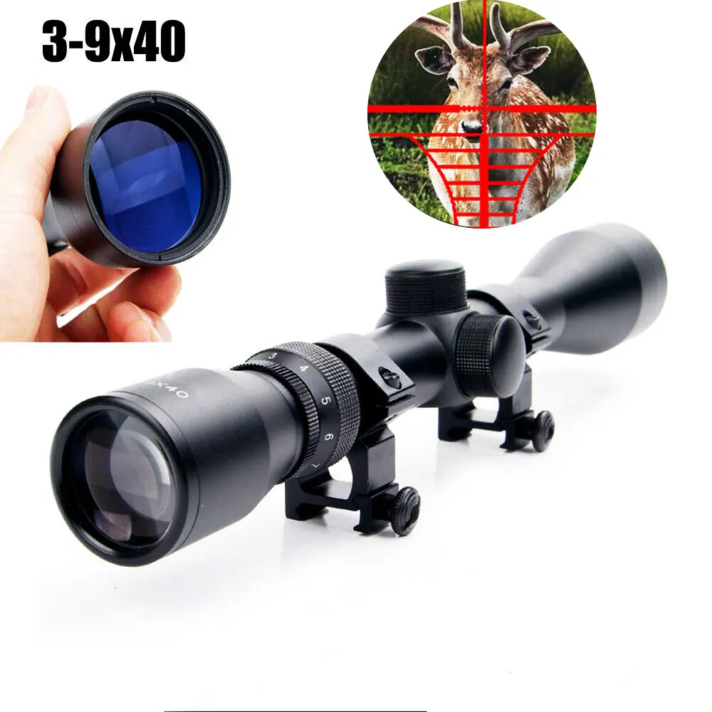 3-9x40 красный зеленый точечный оптический прицел тактический для винтовки охоты